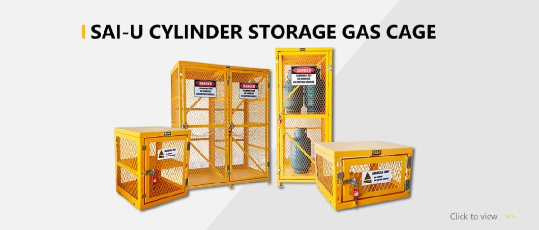 Sai-U Chemical Storage Gas Cylinder Storage Cage Store 42 Aerosal Cans Gc1042
