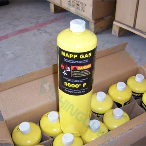 Manufacturer Supply Refrigerant Gas Mapp Gas/PRO/Propane Gas 1L Yellow Cans