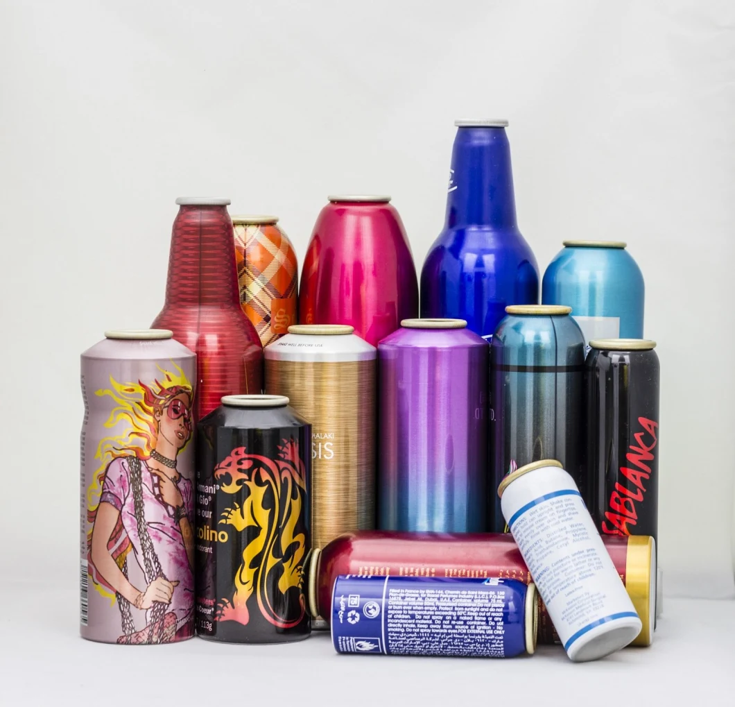 China Customized Monobloc Bottle Hot Sale Custom Size Printing 150ml 300ml 500ml Body Spray Cans Aluminum Tin Cans Paint Tin Empty Aerosol Can