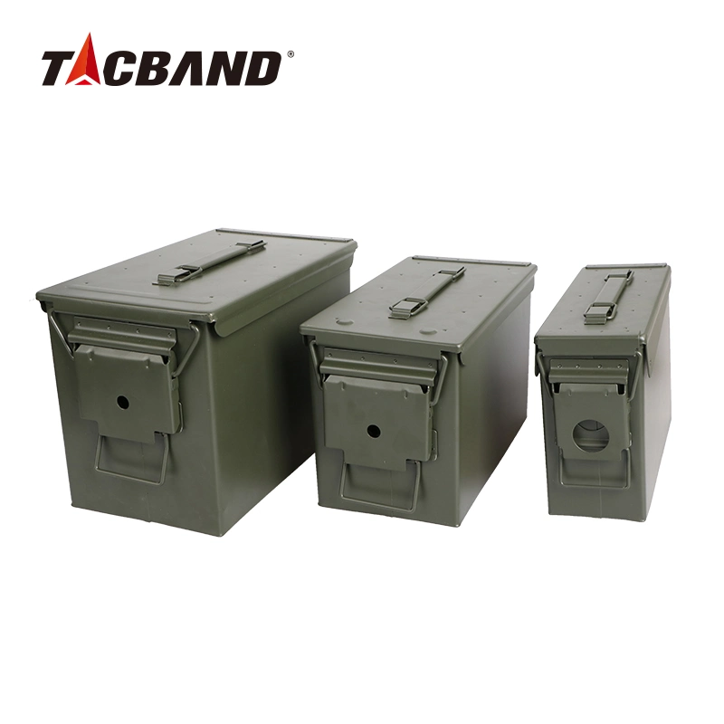 Tacband Military Style Army Green Metal Gun Money Safe Tool Ammo Box