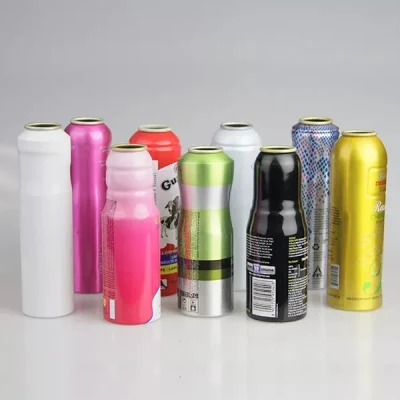 Aérosol en métal peut aérosol bouteille en aluminium 50 ml 100 ml aérosol personnaliser la taille et l'impression de Logo pour les soins de la peau cosmétiques